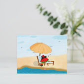 Cartes Pour Fêtes Annuelles plage de pastèque vacances d'été (Debout devant)