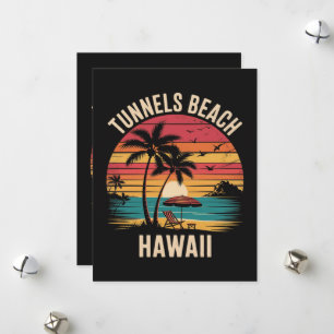 Cartes Pour Fêtes Annuelles Plage de Tunnels Hawaii Vacances en Famille Été Co