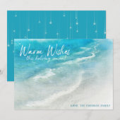 Cartes Pour Fêtes Annuelles PLAGE DE VACANCES TROPICALES | Noël ou Hanouka (Devant / Derrière)