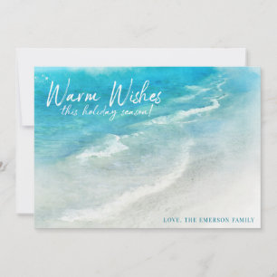 Cartes Pour Fêtes Annuelles PLAGE DE VACANCES TROPICALES   Noël ou Hanouka