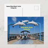 Cartes Pour Fêtes Annuelles Plage de Vilano Floride jetée de pêche (Devant / Derrière)