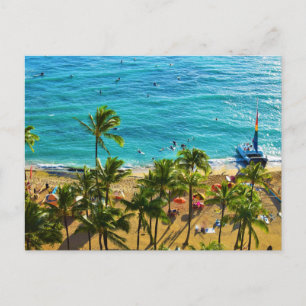 Cartes Pour Fêtes Annuelles Plage de Waikiki
