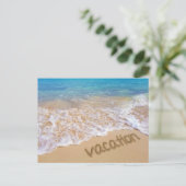 Cartes Pour Fêtes Annuelles Plage des Bahamas tropicales (Debout devant)