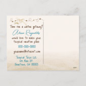 Cartes Pour Fêtes Annuelles Plage des Bahamas tropicales (Dos)