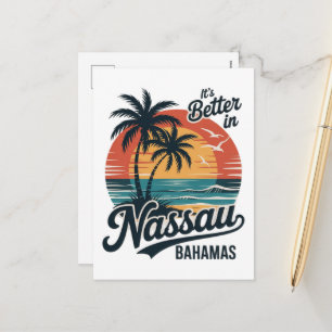 Cartes Pour Fêtes Annuelles Plage d'été à Nassau Bahamas