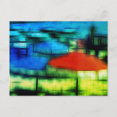 Cartes Pour Fêtes Annuelles Plage effet numérique de style "impression" (Devant)