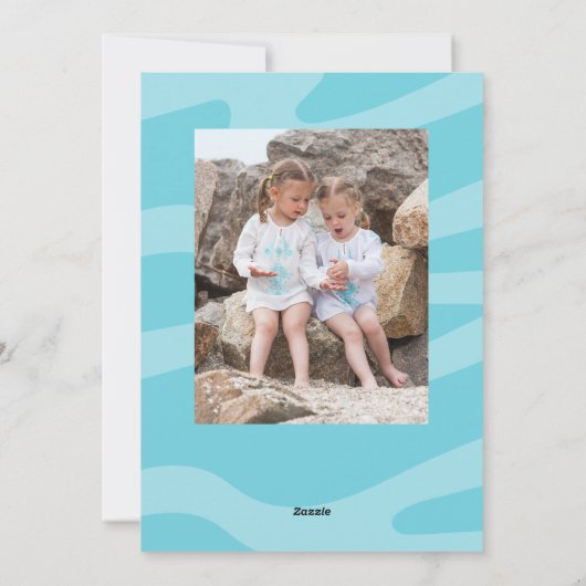 Cartes Pour Fêtes Annuelles Plage Mers et salutations (Dos)