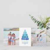 Cartes Pour Fêtes Annuelles Plage Mers et salutations (Debout devant)