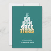 Cartes Pour Fêtes Annuelles Plage Mers et Salutations (Devant)