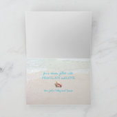 Cartes Pour Fêtes Annuelles Plage Noël photo horizontale repliée (Intérieur)