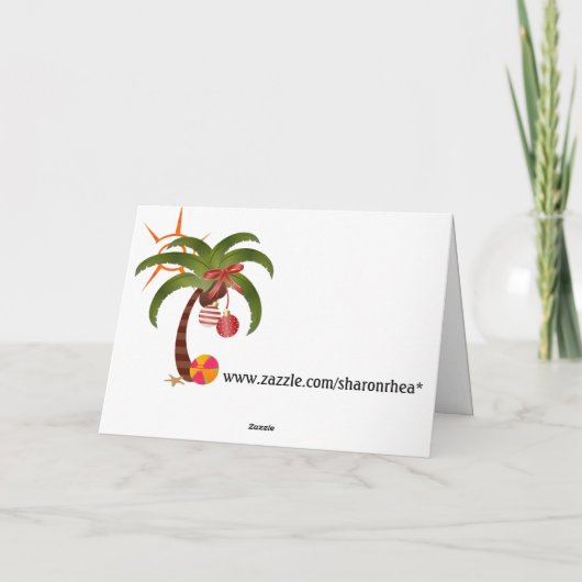 Cartes Pour Fêtes Annuelles Plage Père Noël - SRF (Dos)