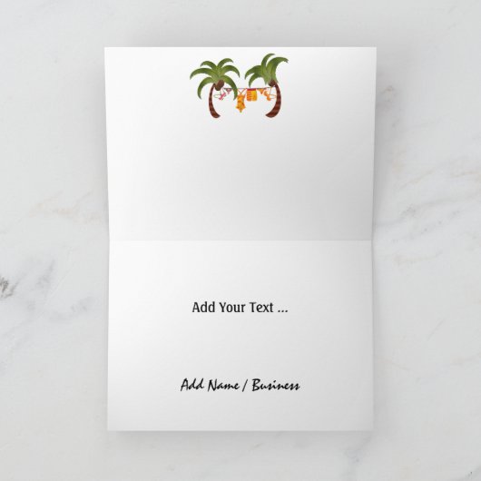 Cartes Pour Fêtes Annuelles Plage Père Noël - SRF (Intérieur)