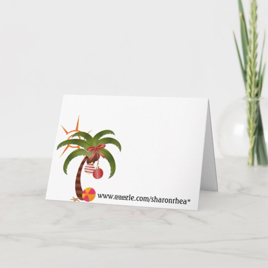 Cartes Pour Fêtes Annuelles Plage Père Noël - SRF (Dos)