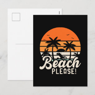 Cartes Pour Fêtes Annuelles Plage s'il vous plaît