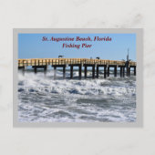 Cartes Pour Fêtes Annuelles Plage St Augustine Plage Floride Pêche quai (Devant)