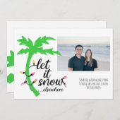 Cartes Pour Fêtes Annuelles Plage Tropicale Chaleureux Vœux (Devant / Derrière)