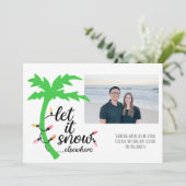 Cartes Pour Fêtes Annuelles Plage Tropicale Chaleureux Vœux (Debout devant)