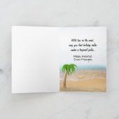 Cartes Pour Fêtes Annuelles Plage Tropicale de Noël Avec Starfish (Intérieur)