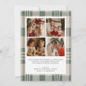 Cartes Pour Fêtes Annuelles Plaid Christmas Card with Photo Holiday Card (Dos)