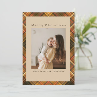Cartes Pour Fêtes Annuelles Plaid Custom Photo Christmas