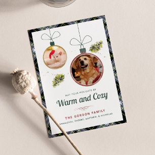 Cartes Pour Fêtes Annuelles Plaid Family Christmas Photos d'animaux de compagn