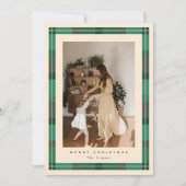 Cartes Pour Fêtes Annuelles Plaid Frame Holiday Card (Devant)