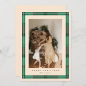 Cartes Pour Fêtes Annuelles Plaid Frame Holiday Card (Devant / Derrière)