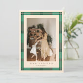 Cartes Pour Fêtes Annuelles Plaid Frame Holiday Card (Debout devant)