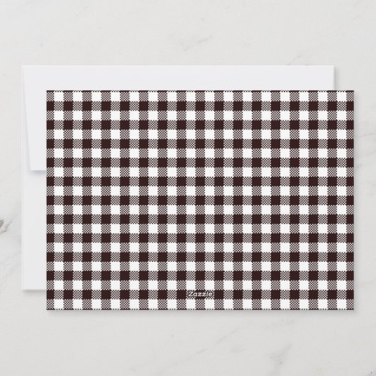 Cartes Pour Fêtes Annuelles Plaid Merry & Married Script Mr & Mrs Photo (Dos)