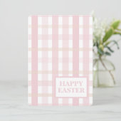 Cartes Pour Fêtes Annuelles Plaid Mix Rose (Debout devant)