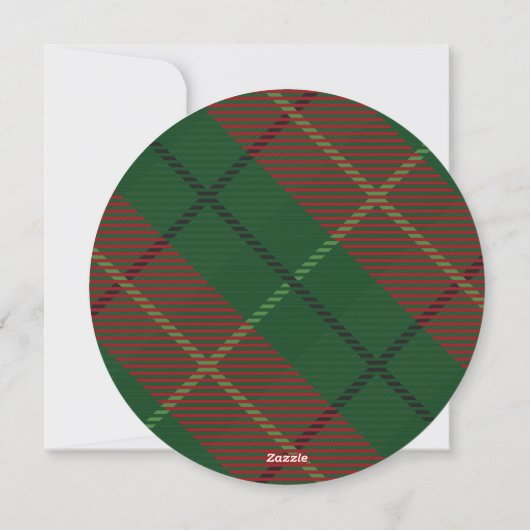 Cartes Pour Fêtes Annuelles Plaid rouge vert classique - Le plus heureux (Dos)