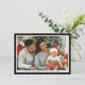 Cartes Pour Fêtes Annuelles Plaid Rustic Family Photo Malcolm Tartan (Debout devant)