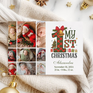 Cartes Pour Fêtes Annuelles Plaid Rustique 9 Photo Premier Noël