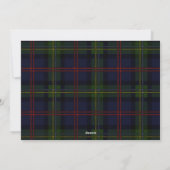 Cartes Pour Fêtes Annuelles Plaid Rustique Photo Famille Malcolm Tartan Noël (Dos)