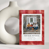 Cartes Pour Fêtes Annuelles Plaids Rouges Rustiques de Noël Plaid Nouvelle Adr