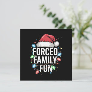 Cartes Pour Fêtes Annuelles Plaisir de famille forcé Noël sarcastique drôle