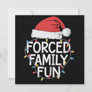 Cartes Pour Fêtes Annuelles Plaisir de famille forcé Noël sarcastique drôle 
