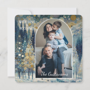 Cartes Pour Fêtes Annuelles Plaisir personnalisé Colorful Abstrait Winter Wond