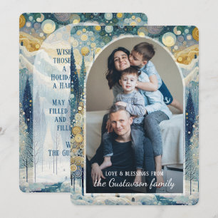 Cartes Pour Fêtes Annuelles Plaisir personnalisé Colorful Abstrait Winter Wond