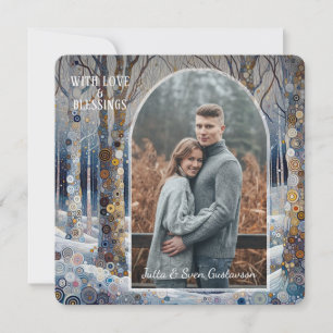 Cartes Pour Fêtes Annuelles Plaisir personnalisé Colorful Abstrait Winter Wond