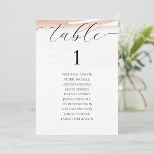 Cartes Pour Fêtes Annuelles Plan de table de mariage estival corail élégant