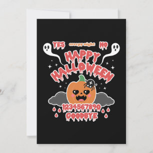 Cartes Pour Fêtes Annuelles Planche de fantôme Halloween Kawaii mignonne et ef