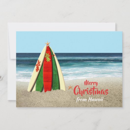 Cartes Pour Fêtes Annuelles Planches de surf personnalisables sur Noël de (Devant)