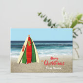 Cartes Pour Fêtes Annuelles Planches de surf personnalisables sur Noël de (Debout devant)