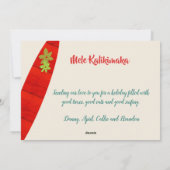 Cartes Pour Fêtes Annuelles Planches de surf personnalisables sur Noël de (Dos)