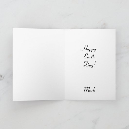 Cartes Pour Fêtes Annuelles Planète verte terrestre (Intérieur)