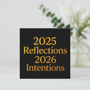 Cartes Pour Fêtes Annuelles Planificateur d'objectifs or 2026 pour réflexions 
