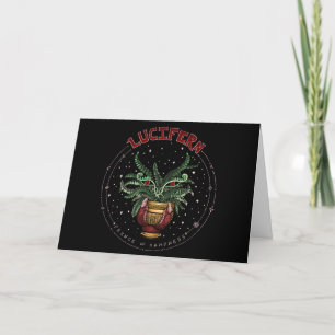 Cartes Pour Fêtes Annuelles Plante de diable noir drôle Lucifern Joyeux Hallow