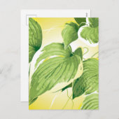 Cartes Pour Fêtes Annuelles Plante de ficus 4 (Devant / Derrière)
