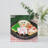 Cartes Pour Fêtes Annuelles Plaque de biscuits à sucre de Noël (Debout devant)